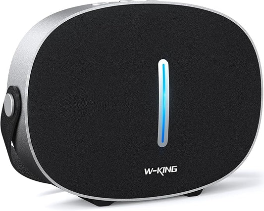 W-KING Portable Loud Bluetooth Speaker with Lights, 96W Peak Speakers Bluetooth 5.4 Wireless Outdoor Boombox, Powerful Bass/Crystal Sound, Fast Charge/USB/AUX for Home/Party, Personalized Gift Ideas