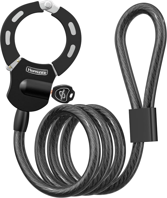 Electric Scooter Lock, Anti-Theft Cable Lock with Key, 39.37inch for E-Scooter, Electric Bike, Bicycle, Motorbikes