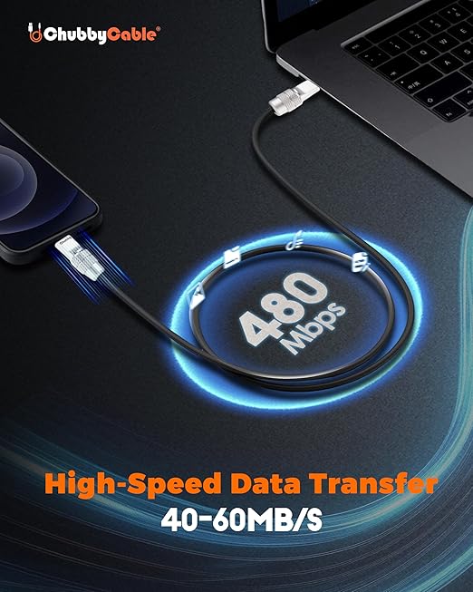 chubbycable Couple Chubby 2 Pack 240W USB C Cable Extra Thick Silicone Fast Charging Cable Compatible with iPhone 17-15 Series iPad Galaxy Series, Gray+Yellow, Type-C to Type-C, 8.2FT