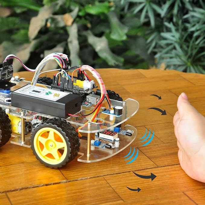 OSOYOO IoT Smart Robot Car Kit for Arduino – Classroom STEM Robotics Kit with WiFi & Bluetooth Control, Coding & Electronics Learning Platform for Schools