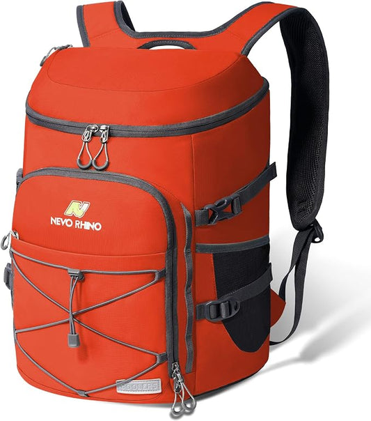 N NEVO RHINO Backpack Coolers Insulated Leak Proof 36/54 Cans,Portable Lightweight Waterproof Insulated Cooler Backpack for Men & Women Ideal for Camping,Travel,Beach,Picnics,Lunch & Day Trips