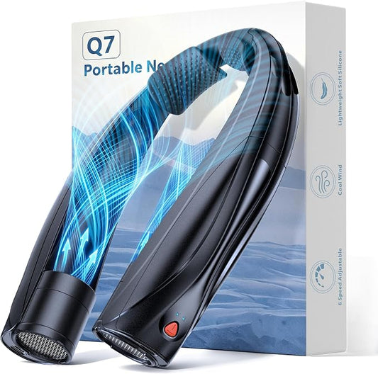 Portable Neck Fan, 6000mAh Personal Fan, 360° Cooling Rechargeable Wearable Fan, 6 Speeds Adjustable Hands-Free Fans for Travel, Outdoor, Office, Ideal Summer Gifts