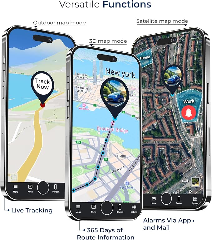 Salind GPS 4G LTE OBD 9-35V Fleet and Vehicle Tracker – Hidden Car, Truck, Trailer Locator with Real-Time Monitoring, Route History, Mileage, GeoFence, Compact Splash Proof Design, Fixed Connection