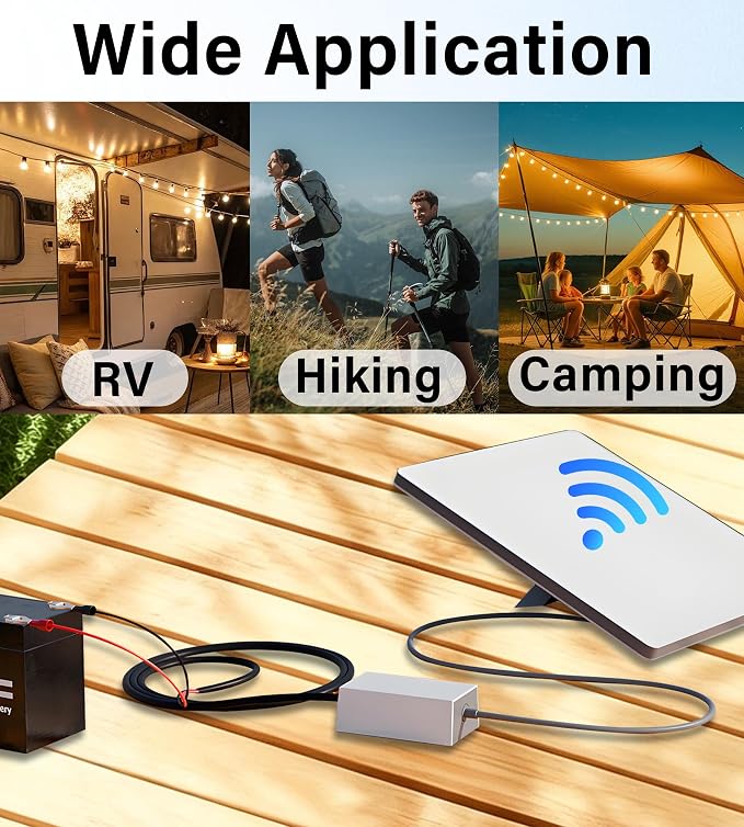 Starlink Mini Battery Adapter,12V-24V Input 36V/1.67A Output | Starlink Mini 12V Adapter,DC Power Supply Waterproof Voltage Regulator Cable for RV,Camper,Boat and Off-Grid Outdoor Setup