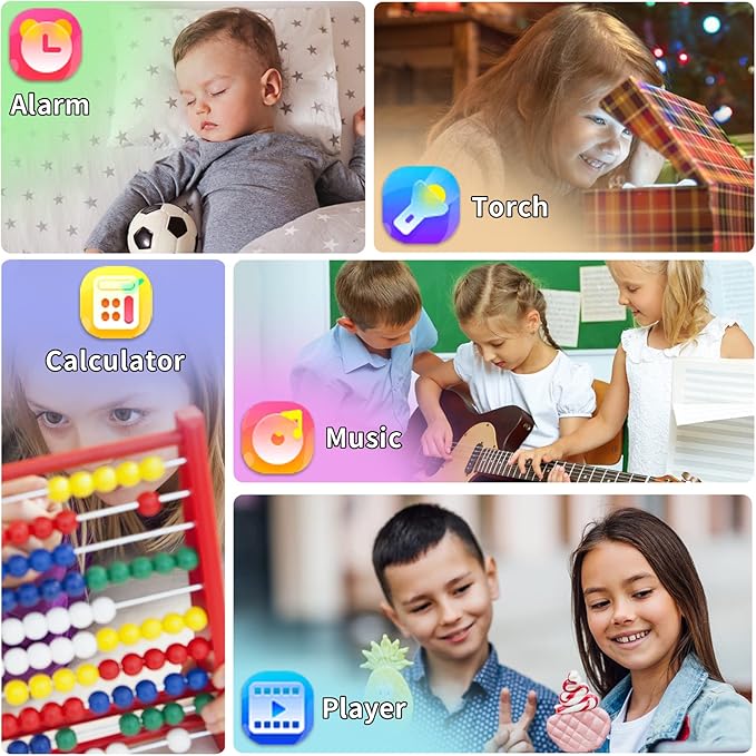 Phyulls Smart Watch for Kids with 39 Puzzle Games Camera Video Recorder Music Alarm Calculator Calendar Flashlight Pedometer Birthday Gift for 3-12 Year Old Boys and Girls