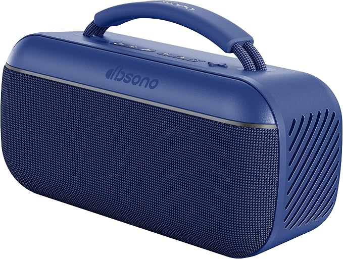 dbsono Portable Bluetooth Speaker Wireless: 100W(Peak) SoundPulse 2.0 with BassBoost, Waterproof Loud Party Speakers, Unlimited Pairing, TWS for Outdoor/Indoor, Beach Vacation Essential, Blue
