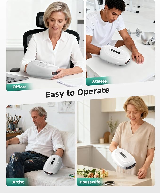 Snailax Gifts for Father, Dad 2026 Cordless Hand Massager with Heat Compression & Vibration, Hand Finger Wrist Full Coverage, Electric Hand Arthritis Massage Tool, Large Space Big Size