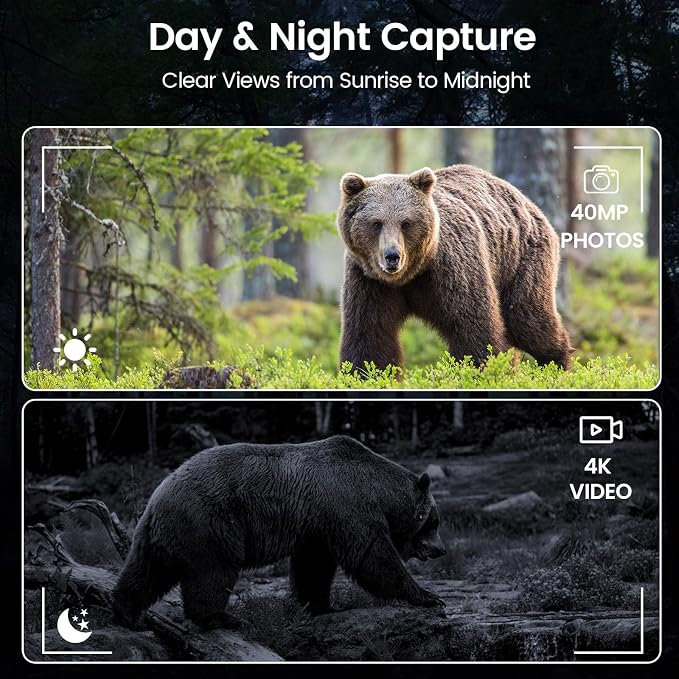 VisioGear Night Vision Goggles for Adults - 4K Night Vision Binoculars with AI Color Boost Mode, Photo & Video Recording, Rechargeable Battery for Wildlife Observation, Camping & Security