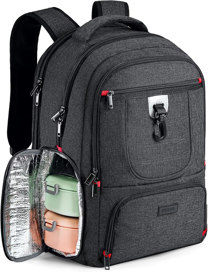 Lunch Backpack, Insulated Cooler Lunch Bag Backpack, Large Travel 17.3 Laptop Back Pack Sturdy Computer College School Bookbag for Women Men for Men Women Work Hiking Picnic