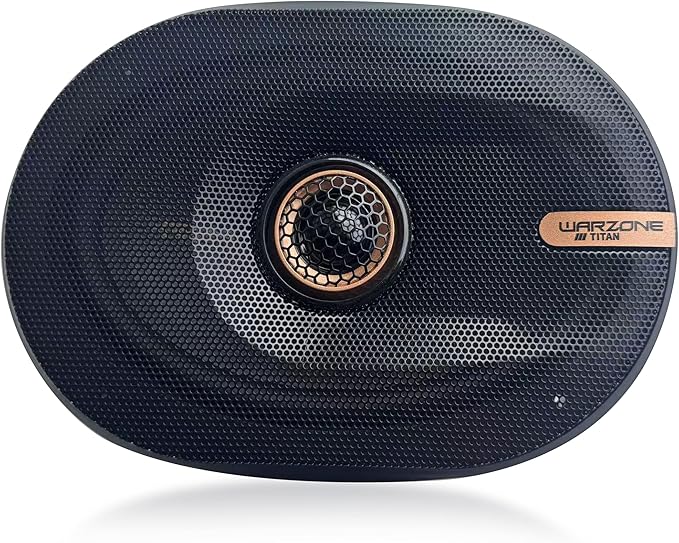 Warzone 2X WZ69PTi 6x9-Inch Super Coaxial Speaker Pair, 4 Ohm, 650W Max, 200W RMS, 92dB Sensitivity, Ferrite Woofer & PEI Dome Tweeter for Pro Car Audio
