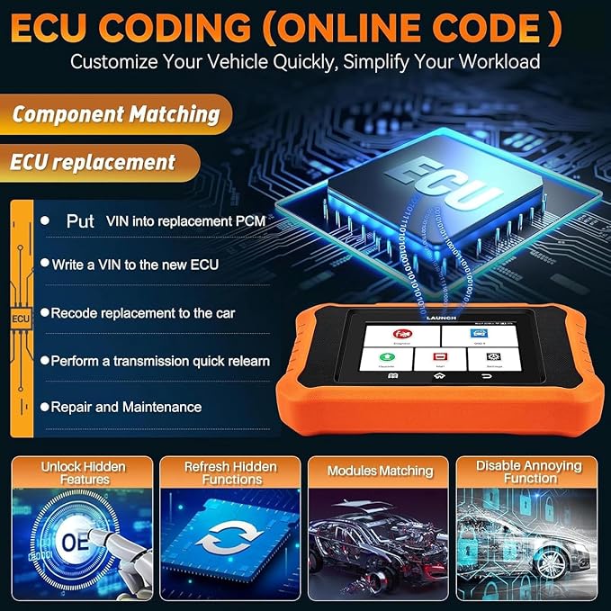 LAUNCH X431 Creader Elite 2.0 fit for Ford OBD2 Scanner, 2026 Bi-Directional Scan Tool for Ford/Lincoln/Mercury/Mazda, Full System,All Resets,ECU Code,AUTO VIN,Lifetime Update