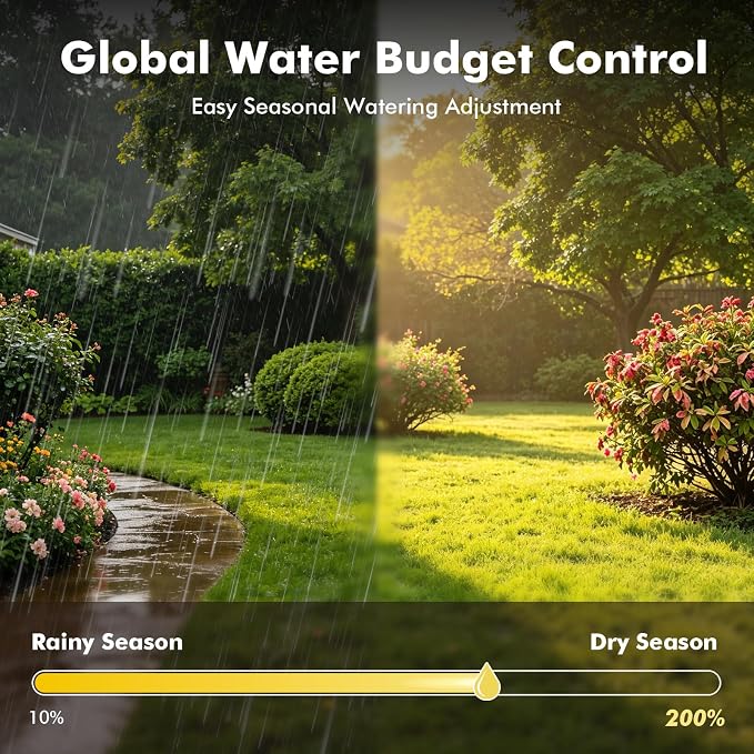 RESTMO Remote Control 8-Station Swing Panel Sprinkler System Timer, Outdoor Sprinkler Controller with Rain Delay/Manual/Automatic Watering System, Digital Irrigation for Yard, Lawn & Garden