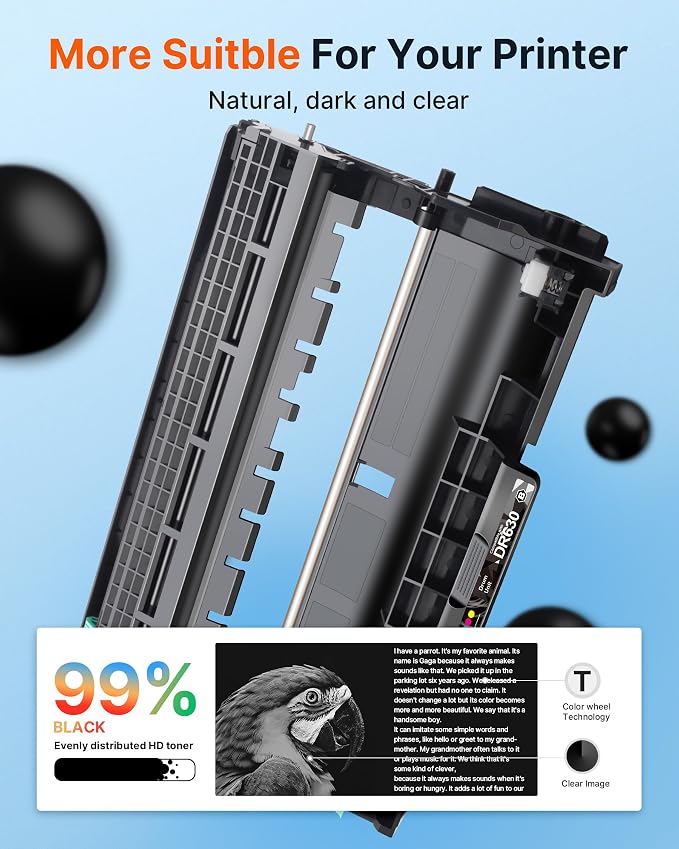 TN660 Toner Cartridges & DR630 Drum Unit Replacement for Brother TN660 TN-660 TN630 DR630 High Yield to use with HL-L2300D HL-L2360DW DCP-L2520DW MFC-L2700DW MFC-L2740DW (Black, 3 Pack)