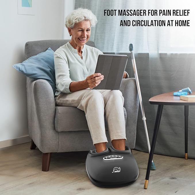 Snailax Shiatsu Foot Massager with Heat - Deep Kneading, Compression, Vibration, 2026 Feet Massager Machine for Plantar Fasciitis, Neuropathy, Foot Warmer, Size 13, Gifts Father Day for Dad, Men
