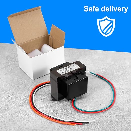 Control Transformer 24V 75VA, Multi-Tap 120/208/240V to 24VAC Industrial Power Transformer with Foot Mount for HVAC Furnace, Relays, and Gas Valves