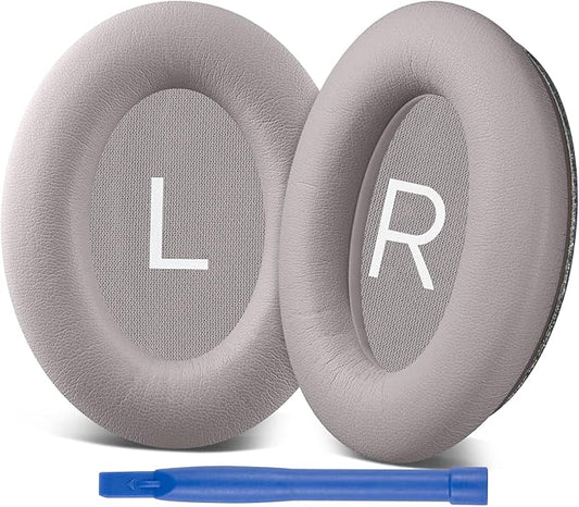 SOPROM Replacement Earpads for Bose QuietComfort 45 (QC45)/QuietComfort SE (QC SE)/Quiet Comfort Wireless Over-Ear Headphones, Ear Pads Cushions with Gentler Protein Leather - Sandstone