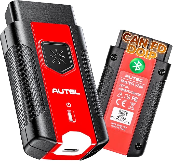 Autel MaxiVCI V200 VCI200 Wireless OBD2 Connector Adapter, VCI 200 OBD2 Diagnostic Dongle, Work w/MaxiSys Scanner MS906 PRO MS906MAX MS906 PRO-TS KM100 BT608 BT609 ITS600 MK906 PRO TS