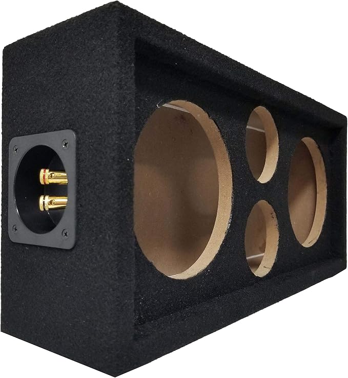 Bass Rockers Chuchero Outdoor Stereo Subwoofer Car Speaker Box - Pod - Enclosure Box Carpeted MDF fits 6" Midrange/Speakers - 1” inch Sub Box