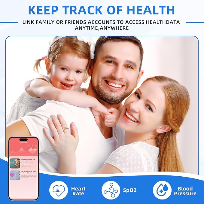 Smart Ring | No Subscription Fitness & Health Tracker Gold Size8 | 5ATM waterproof, 5day battery, Fitness & heart rate & SpO2 & pressure tracker, iOS & Android compatible, family care