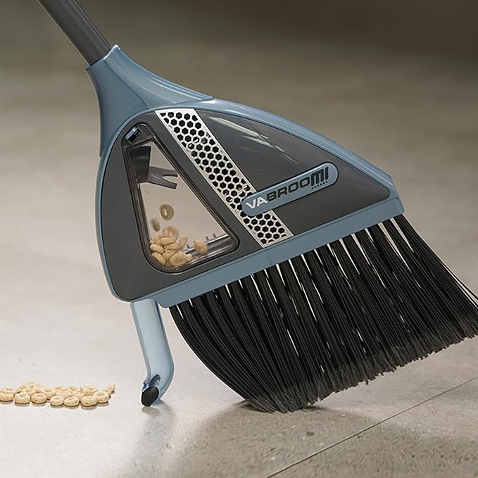 VaBroom Shark Tank 2-in-1 Cordless Electric Broom with Built-in Vacuum - Hard Floor Sweeper for Hardwood, Tile, Laminate & Pet Hair