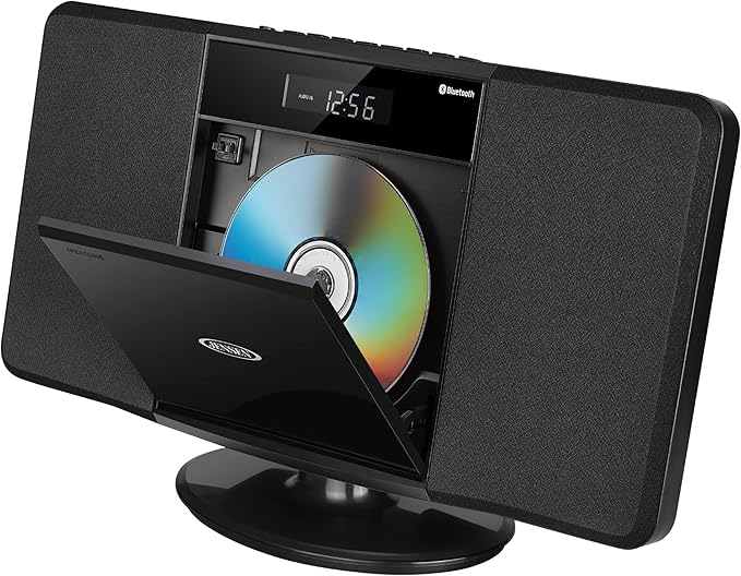JENSEN JBS-300 Bluetooth Wall-Mountable Music System with CD Player and AM/FM Radio, JBS-230