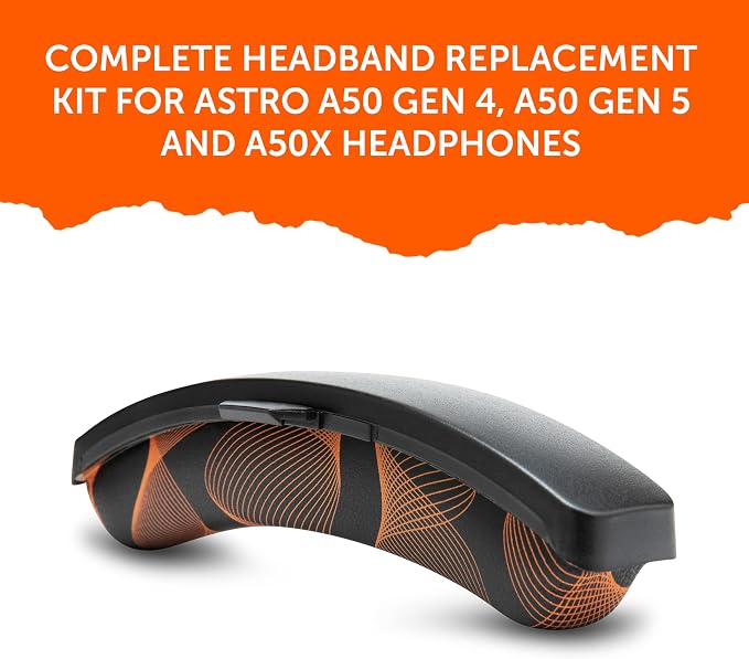 WC Mod Kit A50 - Cooling Gel Earpads + Headband Replacement for Astro A50 Gen 4, Gen 5 & A50X by Wicked Cushions | Enhanced Comfort, Cooling & Durability | Kinetic Wave