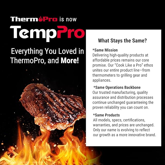TempPro TM02 24H Digital Timer with Dual Kitchen Timers for Cooking, Magnetic Timer Clock with Adjustable Alarm Volume & LCD Backlit Display, Classroom Timer for Kids & Teachers (Previously ThermoPro)