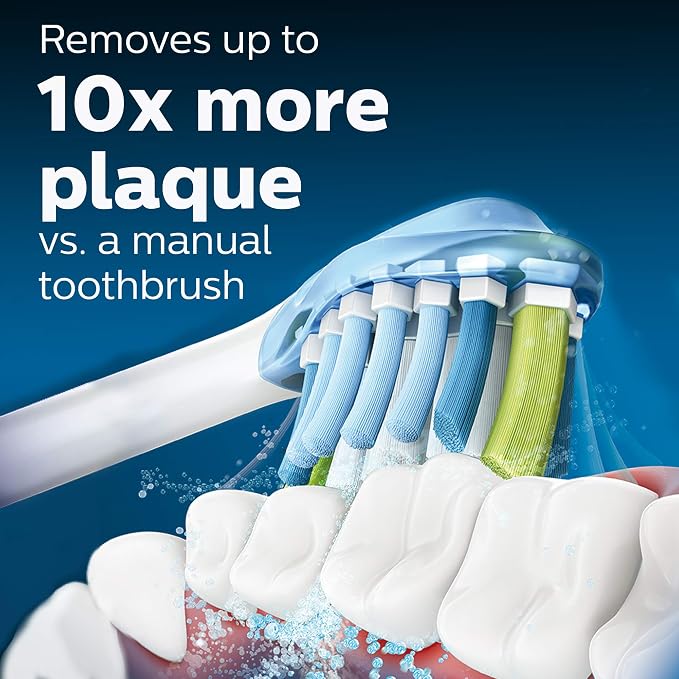 Philips Sonicare Genuine C3 Premium Plaque Control and W3 Premium White Replacement Toothbrush Heads, 8 Brush Heads