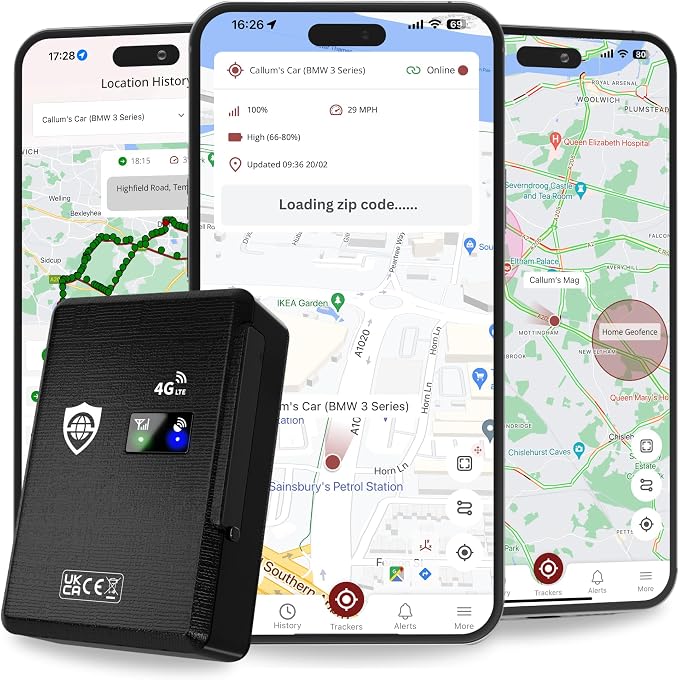 SafeTag Mag 4G – Rechargeable Magnetic 4G LTE GPS Tracker, Car, Van, Motorbike, Caravan, etc. 34-195 Countries, 90 Day Standby, Real Time Tracking and Alerts, 7 Day Free Trial+SIM Included, UK Company
