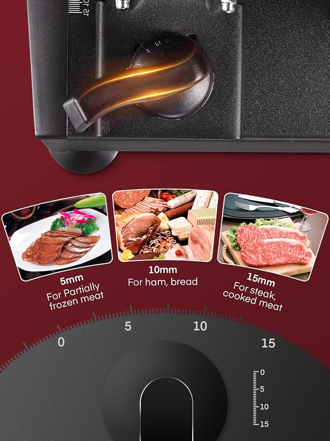FOHERE Meat Slicer for Home Use + Electric Cheese Grater Salad Maker, Electric Slicer Shredder for Home Kitchen Use