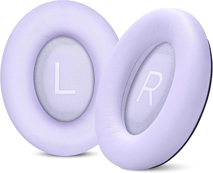 Aurivor Replacement Ear Pads for Bose QuietComfort 45 35 ii (QC45 QC35) Headphones, Earpads Cushions for QC SE SC & New Quiet Comfort (Deep Bass), with Softer Foam & Protein Leather (Chilled Lilac)