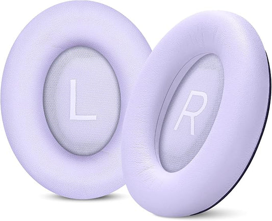 Aurivor Replacement Ear Pads for Bose QuietComfort 45 35 ii (QC45 QC35) Headphones, Earpads Cushions for QC SE SC & New Quiet Comfort (Deep Bass), with Softer Foam & Protein Leather (Chilled Lilac)