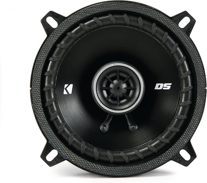 KICKER DS Series 5.25" Coaxial Speaker|43DSC504|One Pair|4-Ohm|200 Watts Peak|50W RMS|Poly-Blend Cone|UV-Treated Ribbed Foam Surround|EVC-Extended Voice Coil|Car,Truck,SUV,ATV