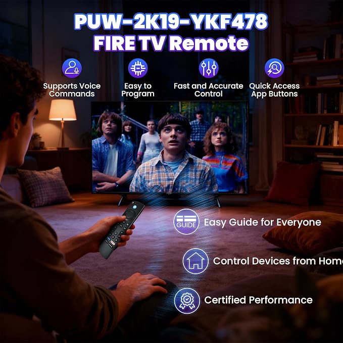 PUW-2K19-YKF478 for Hisense TV Remote Control with Voice Fit for Hisense U6 Series 4K ULED Smart TVs 50U6HF, 55U65QF, 58U6HF, 65U65QF, 75U65QF, 85U65QF, 100U65QF | 317366