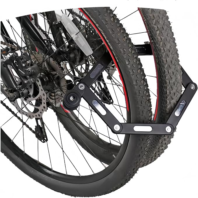 35.4 Inch Folding Bike Lock with 3 Keys and Mount Bracket Kit for Bicycles, Electric Scooters, Heavy Duty Anti-Theft, Anti-Cut, Anti-Pry Bicycle Lock