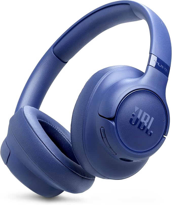 JBL Tune 730BT - Wireless Over-Ear Bluetooth® 6.0 Headphones with Powerful JBL Pure Bass Sound, 2 beamforming mics for Perfect Calls, Up to 76 Hours of Battery Life, & Multi-Point Connection (Blue)