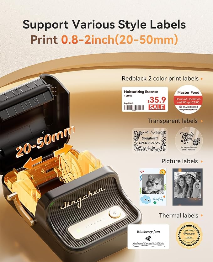 NIIMBOT B21 Pro Label Maker, 300DPI HD Label Printer, Ideal for Notes,Photos, Study Graphics, Memo Maker,50x30mm Label(Black)