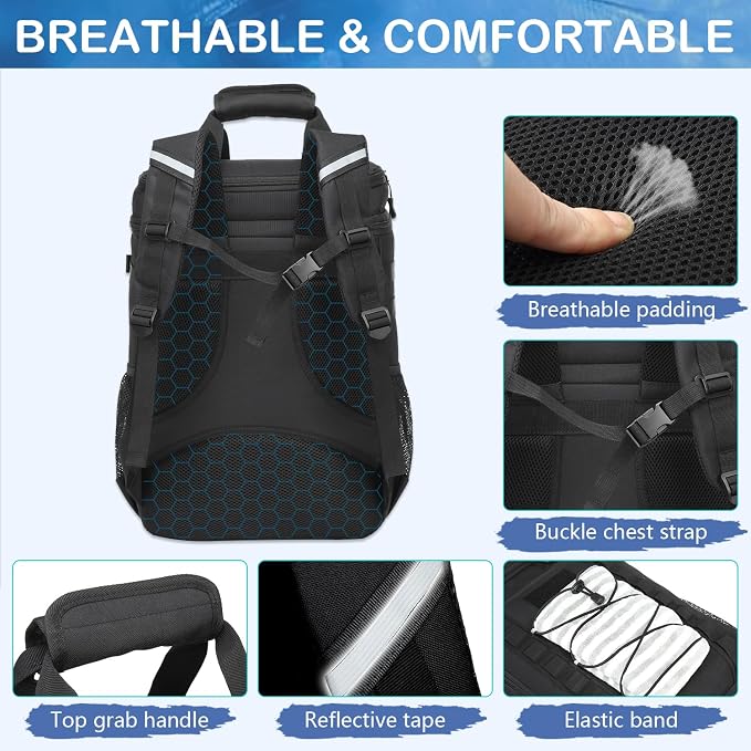 Tactical Cooler Backpack - 42 Cans Backpack Coolers Insulated Leak Proof for Men & Women, Soft Cooler Insulated Backpack for Lunch, Work, Camping, Hiking, Picnic, Beach & Travel