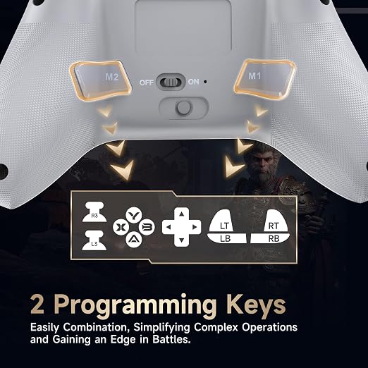 EasySMX X15 PC Controller - Enhanced Wireless Bluetooth Controller with Hall Joysticks/Hall Triggers/RGB Lighting - No Stick Drift, No Dead Zone - Work for Windows PC, Android, Steam and Switch