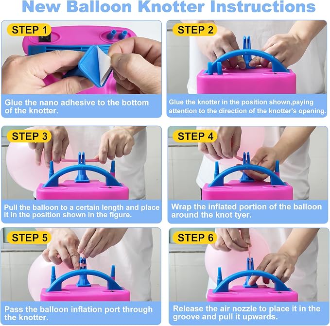Electric Balloon Pump, Pump Electric, New Fast Balloon Tying Tool,Suitable for Party Decoration, Birthday Celebrations, Wedding Events