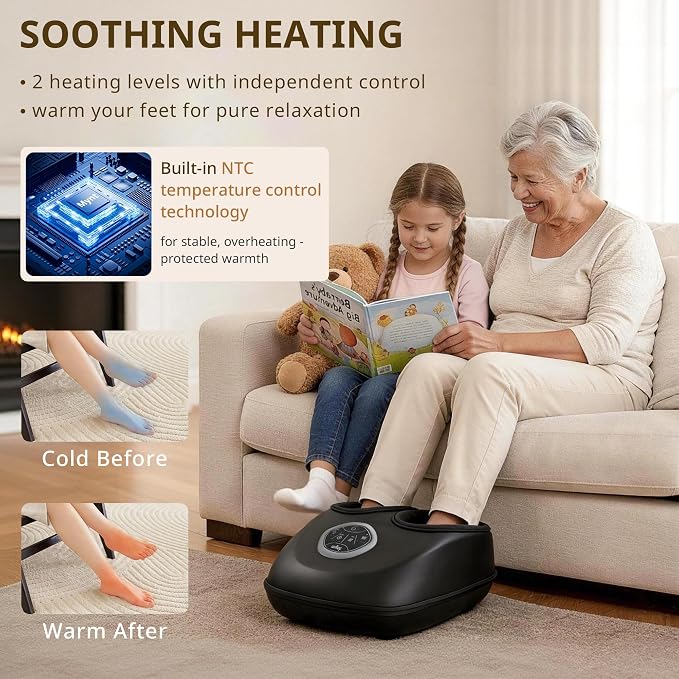 Mynt Shiatsu Foot Massager with Heat, Deep Kneading Electric Foot Massage Machine for Plantar Fasciitis, FSA Eligible HSA Approved Feet Massager with Remote Control, Fits Up to 13