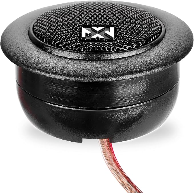 NVX VSPTW 450W Peak (150W RMS) 1" (25mm) V-Series Silk-Dome Car Audio Tweeters and Crossovers