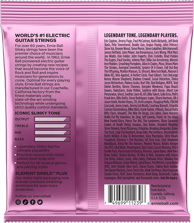 Ernie Ball Mega Slinky Nickel Wound Electric Guitar Strings 3-pack, 10.5-48 Gauge (P03213)