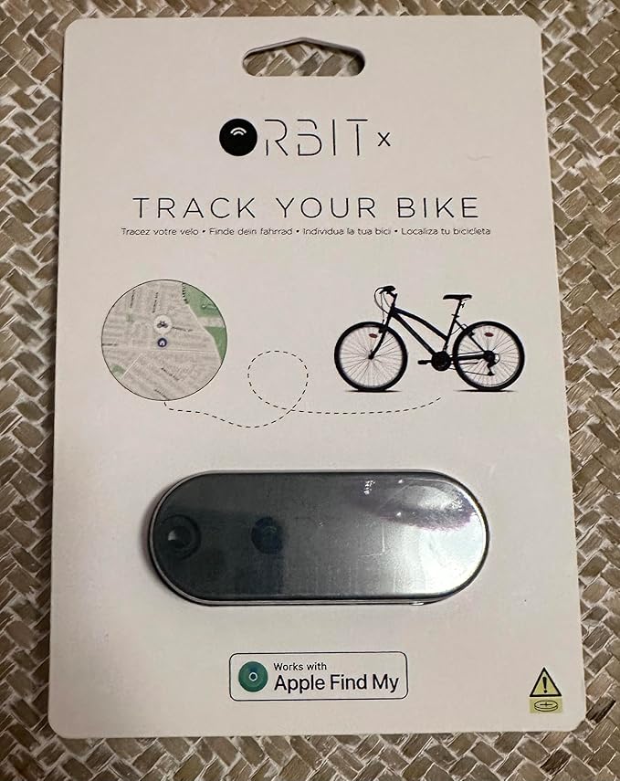 Orbit Velo - Advanced Bike Tracker with Apple Find My, Global GPS Location on iPhone, iPad, Mac & Apple Watch, Waterproof with 3 Year Battery Life, Secure Mount for Bottle Holder | item-finders