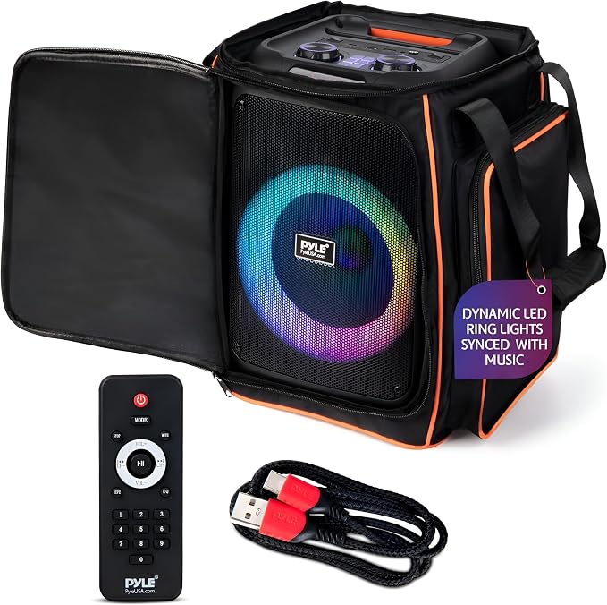 Pyle Audio Bluetooth Party Speaker - Party Bluetooth with True Wireless Stereo System - Enjoy Powerful Bass and Clear Treble - with Carry Bag - Model PPHP8496BG - 100W