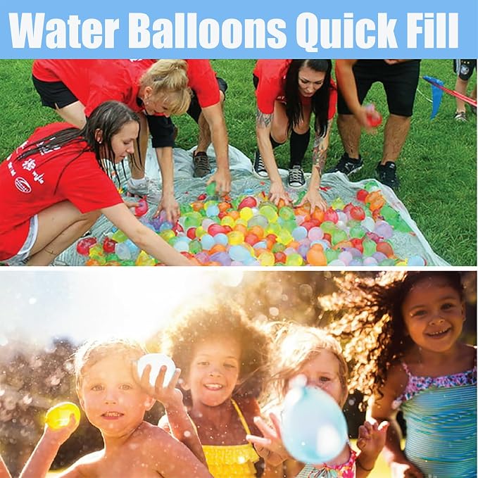 AILIFE Water Balloons Quick Fill – 1000PCS Refill Kit, Fast Fill & Self-Sealing Water Bombs for Kids & Adults, Outdoor Summer Games, Pool, Party & Backyard Fun
