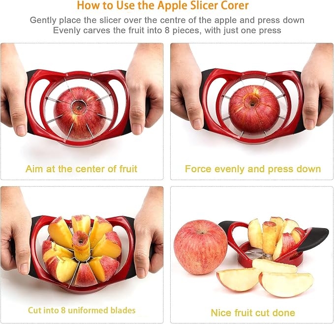 Electric Potato Peeler Automatic Apple Peeler, Smart Vegetable Fruit Peeler, Electric Peeler Machine [1 Adapter 2 Extra Blades] with Apple Slicer Corer (Black-R)