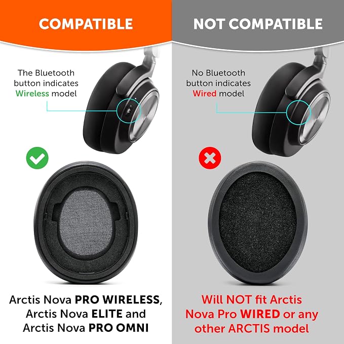 WC Modkit V2 Nova Pro Wireless, Pro Omni, & Elite - Gel Earpads, Extra-Wide Headband, & Side Plates for Arctis Nova Pro Wireless, Nova Elite & Nova Pro Omni by Wicked Cushions | The Simulation