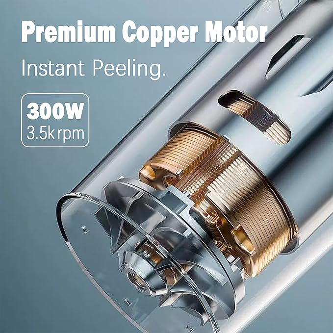 Professional Electric Garlic Peeler | 2026 Automatic Garlic Peeling Machine| 300W Instant Skin removal | 2.2L Large Volume | Can be used for food processing (blade included) | Designed in USA