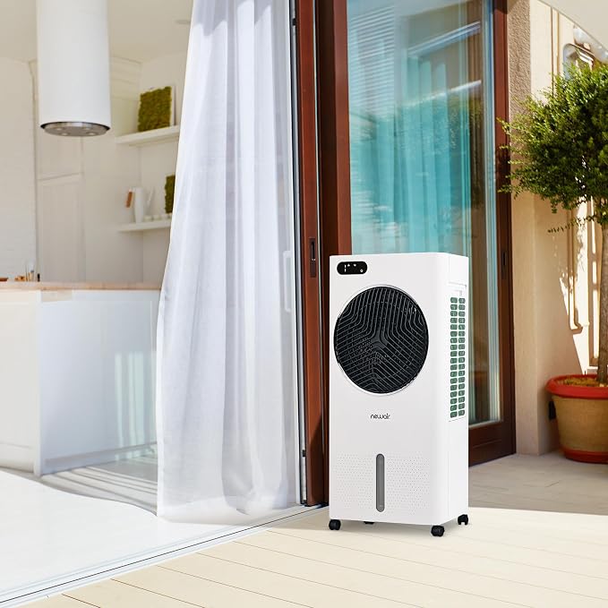 Newair Evaporative Air Cooler | AC Portable Air Conditioner Alternative with 1,600 CFM Airflow | Room Cooling Fan for Bedroom, Garage & Indoor Use | White